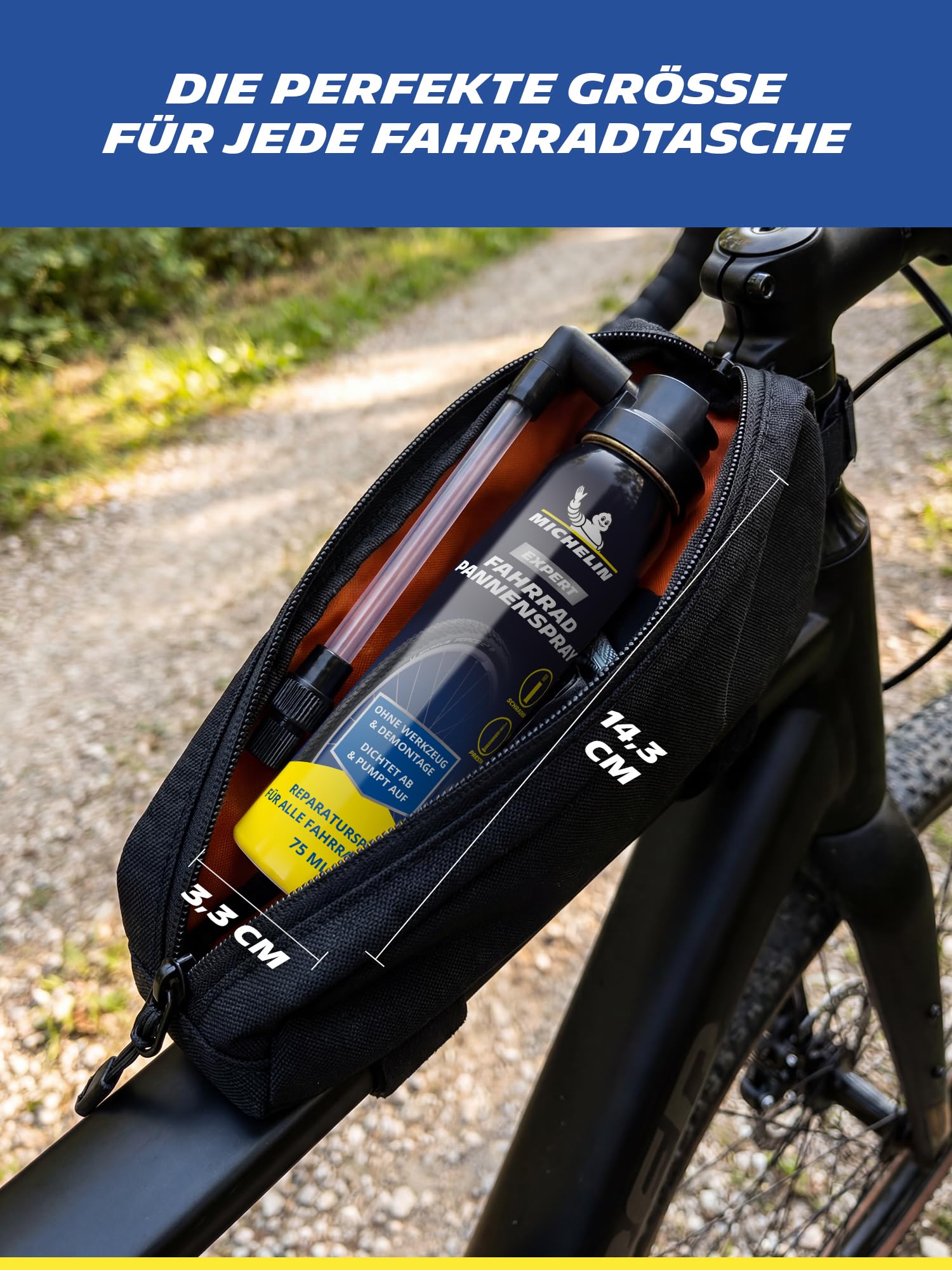 MICHELIN EXPERT Fahrrad Pannenspray 12 x 75 ml – Reifendichtmittel für alle Fahrradreifen & Ventile – Reifenpanne ohne Werkzeug Reparieren – für MTB, E-Bike & Rennrad