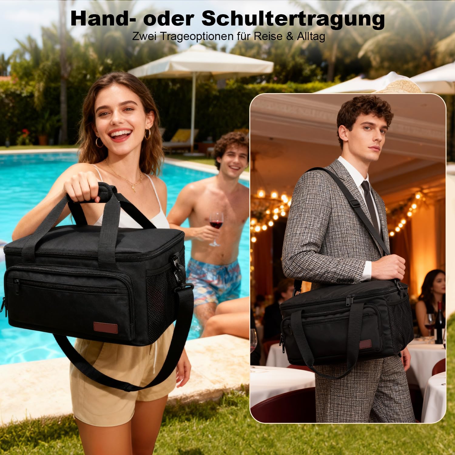 Bolsa de vino para 6 botellas de viaje, caja de vino con doble capa de espuma que absorbe los golpes, bolsa protectora para viajes en avión, bolsa de transporte para 6 botellas para viajes y