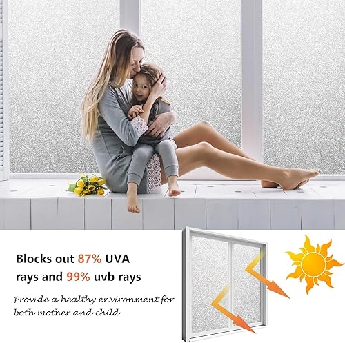 Miniatura 5 de LEMON CLOUD Película de privacidad para ventana, película de vidrio esmerilado, película de privacidad para puerta de vidrio, calcomanías de vinilo