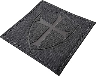 Blackout Infrared IR Crusader Cross Seal Team DEVGRU 3x3 IFF Tactical Morale Hook Patch