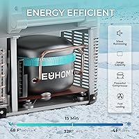 Vista 24 de Euhomy - Refrigerador de automóvil, 12 voltios, 35L (38 qt), refrigerador RV con 12/24 V CC y 120-240 V CA, refrigerador y congelador