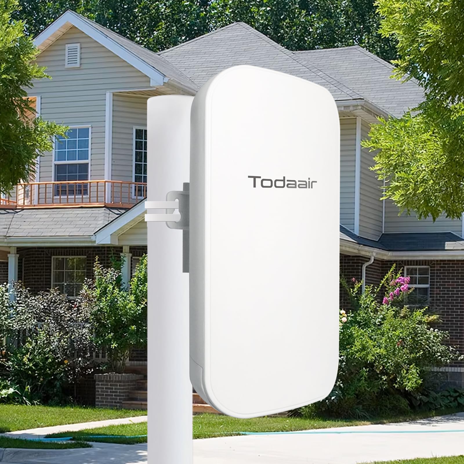 TODAAIR Outdoor WiFi Extender，WiFi Booster | AI Watchdog | Repeater&AP Mode｜IP65 Weatherproof | Up to 1200Mbps Dual Band WiFi Repeater | Covers Up to