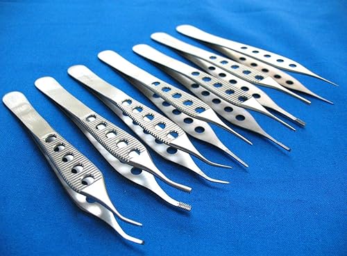 7 piezas surtidas ADSON de alta calidad + pañuelos + pinzas marrones pacíficas con mango FENESTRADO (marca HTI)