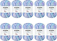 Vista 11 de 250g (5x50g) de hilo acrílico para crochet/tejido, hilo de gradiente de colores, 5 rollos de madejas, perfecto para cualquier proyecto de mini