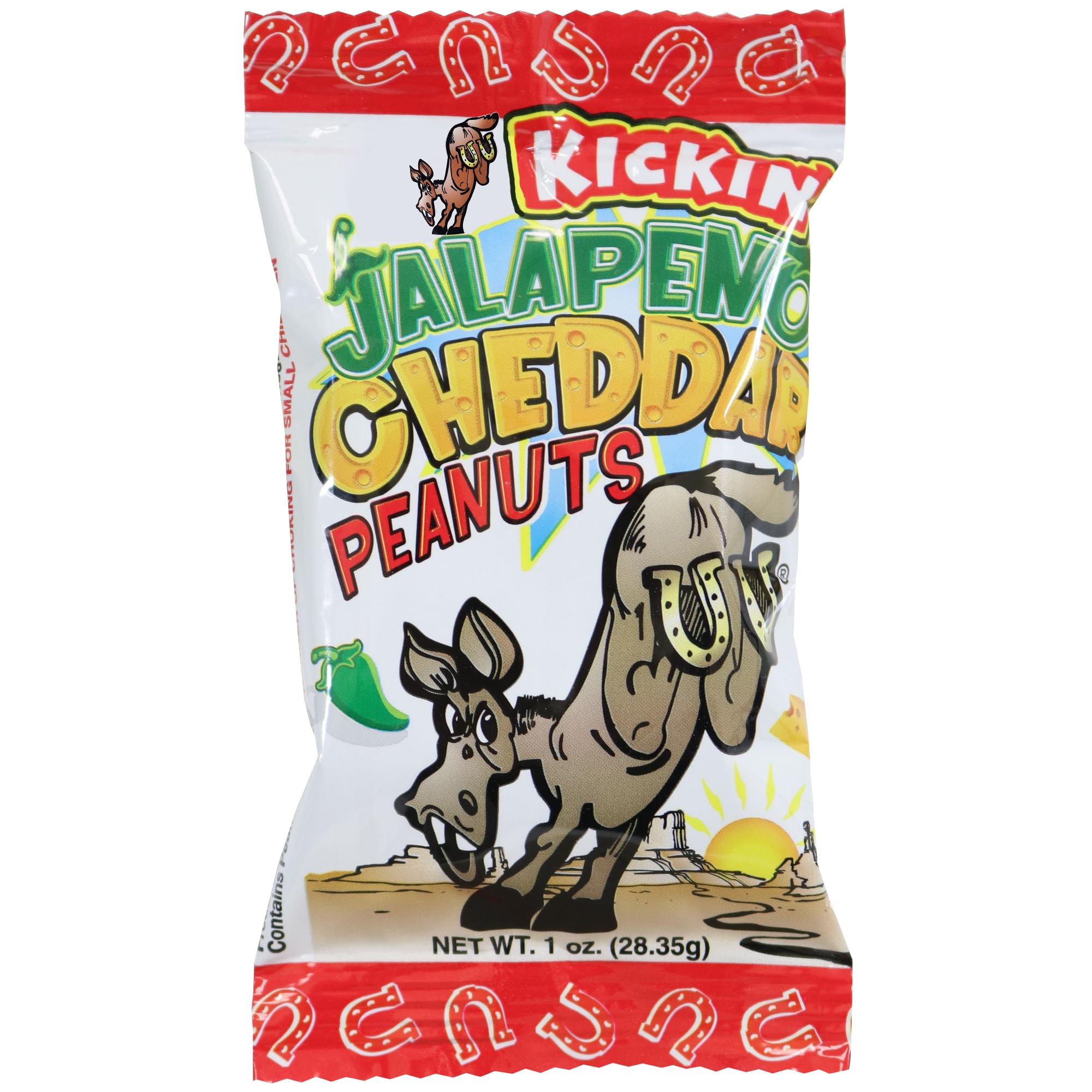 Jalapeno Cheddar Spicy Hot Peanuts – 1oz 24 Pack - Ultimate Spicy Gourmet Gift Travel Size Peanuts Great on the Go Snack - Try if you dare!