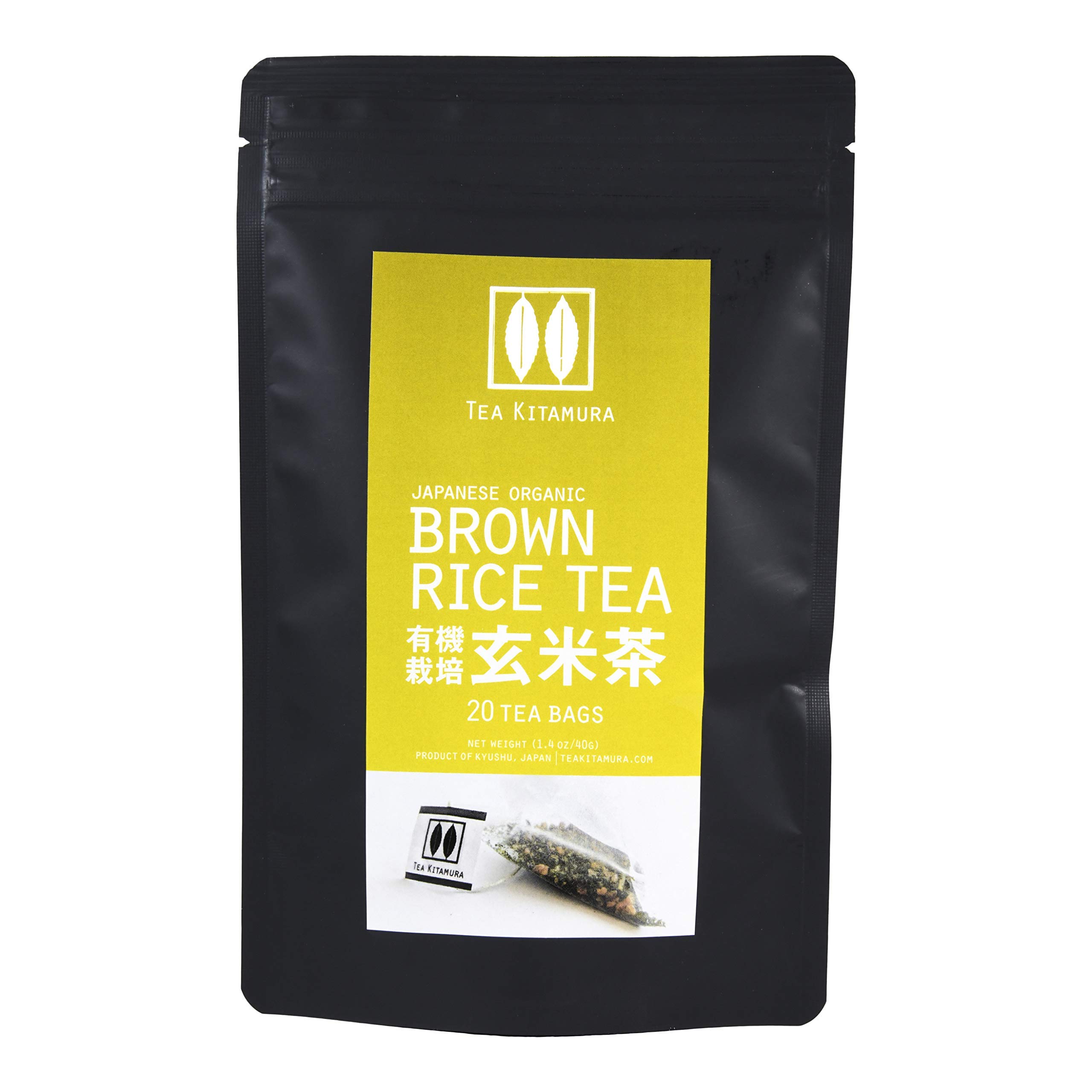 Organic Single-origin Japanese Brown Rice Tea (Genmai-Cha) 20 Tea Bags by Tea Kitamura