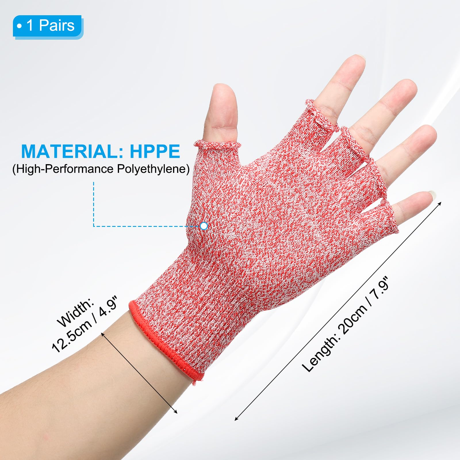 PATIKIL 8 Inch Cut Resistant Sleeves with Finger Grips - Image 2