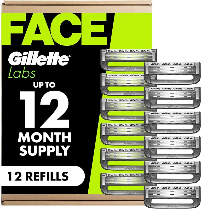 Gillette Labs Shaving Razor Blade Refills for Men, 12 Count