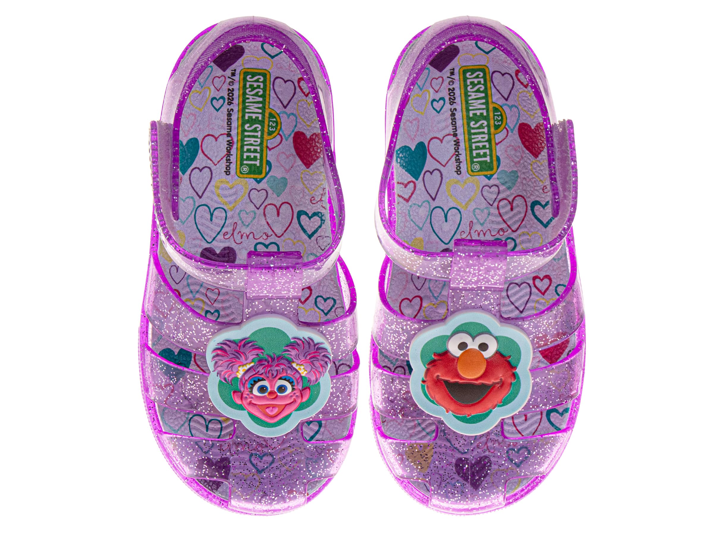 Disney Girls Sandal Frozen Minnie Mouse Sesame Street Elmo Abby and Peeps Jelly Sandals for Girl Size Infant/Toddler/Little Kid