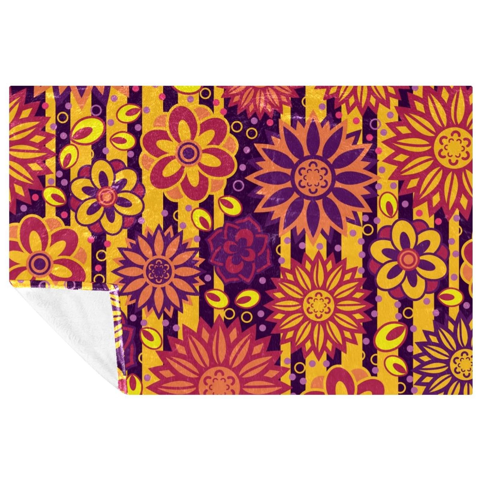 Couverture confortable Florals Blossom : douceur et chaleur vive pour vos moments cocooning