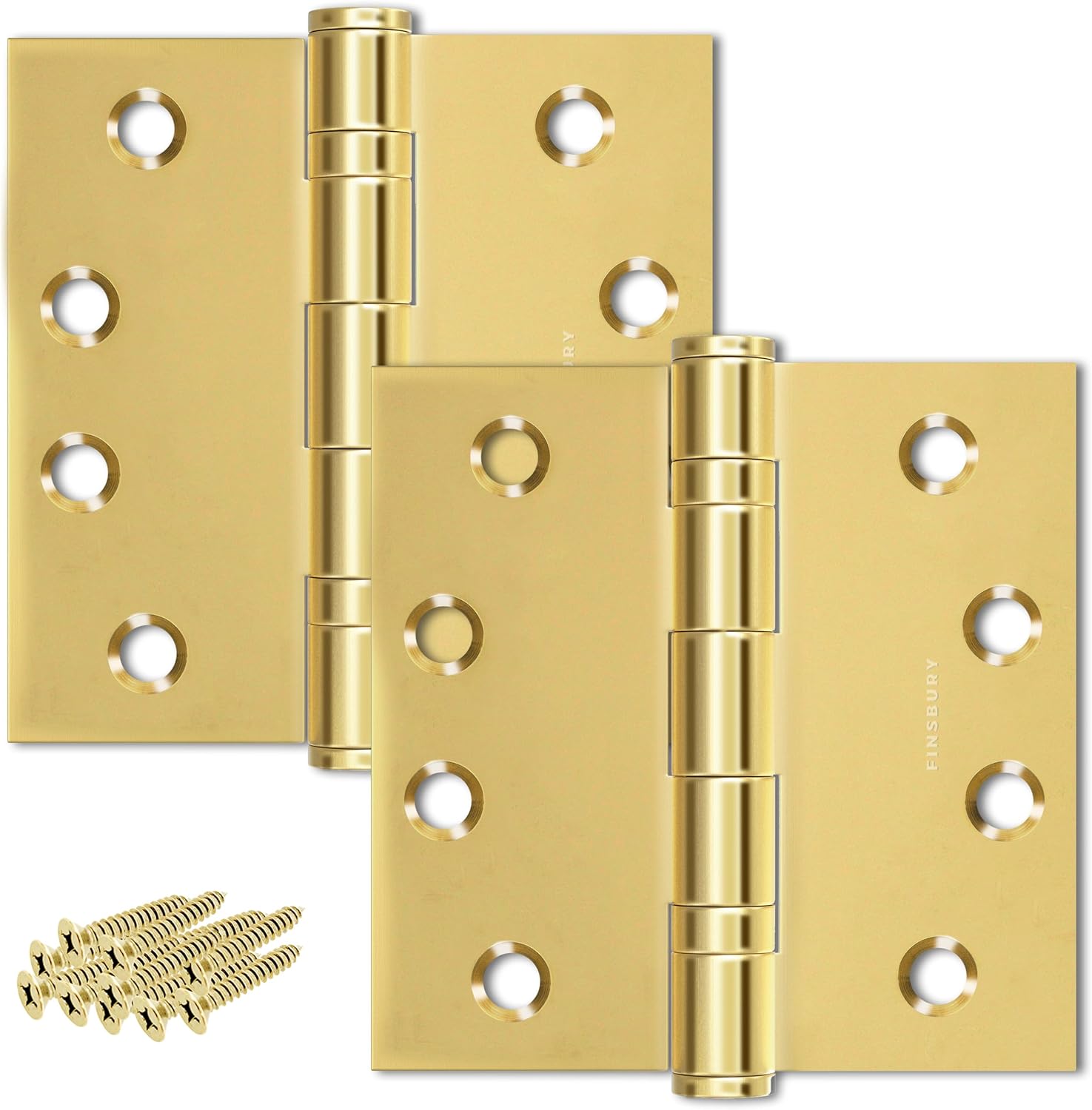 Finsbury Hardware Door Hinge Ball Bearing 4 x 4" Inches Solid Steel Durable Heavy Duty Machined