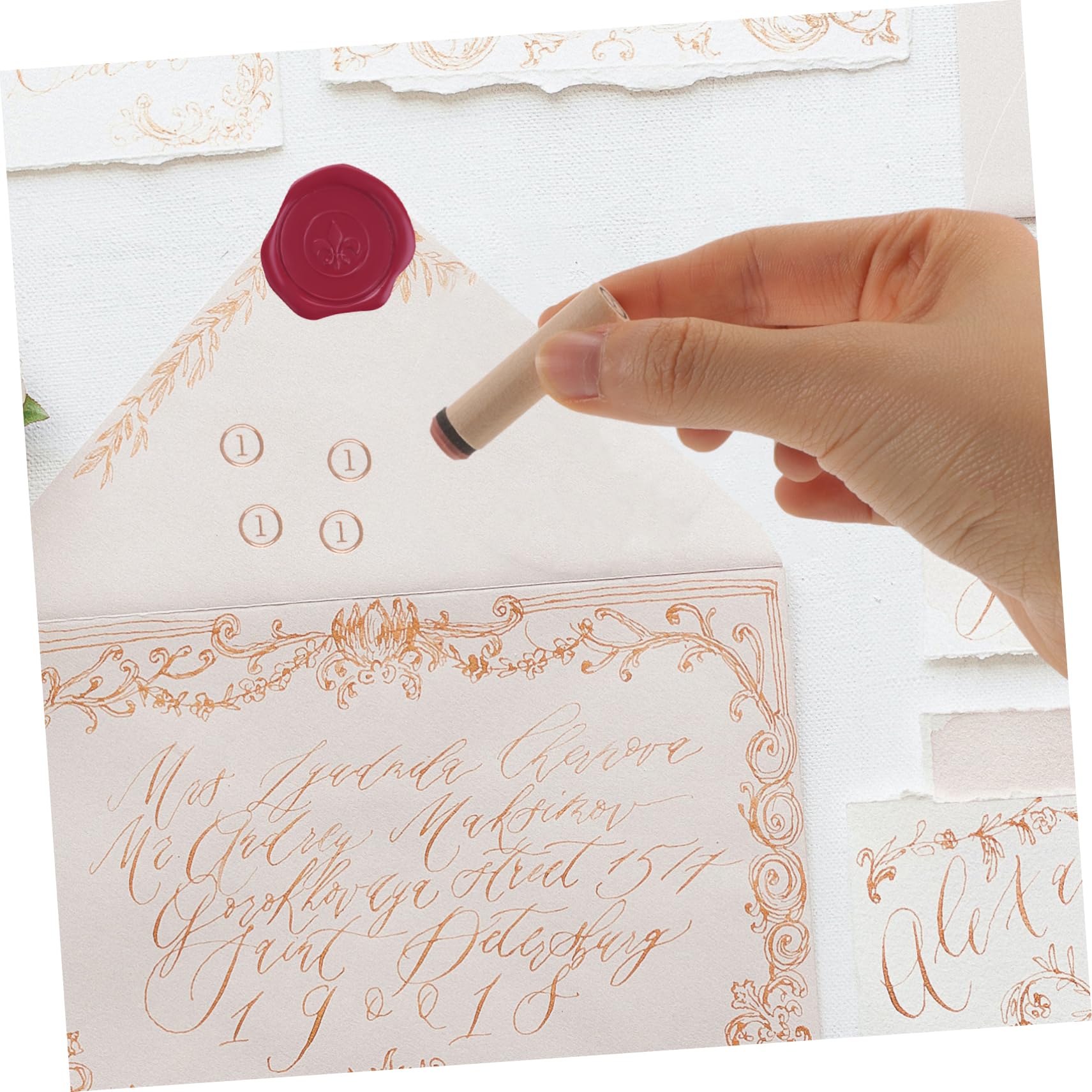 SEWACC 5 Sätze Briefzylindersiegel Handwerk Brief Stempel Scrapbook-briefmarken Diy-bastelstempel Interessanter Briefstempel Tagebuch-alphabet-briefmarken Planer Stempel Hölzern