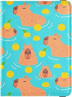 Passport Holder Cute Capybara Passport Cover for Women Men,Travel Document Organizer Holder Accessories Boy Girl t personalized Passport Wallet