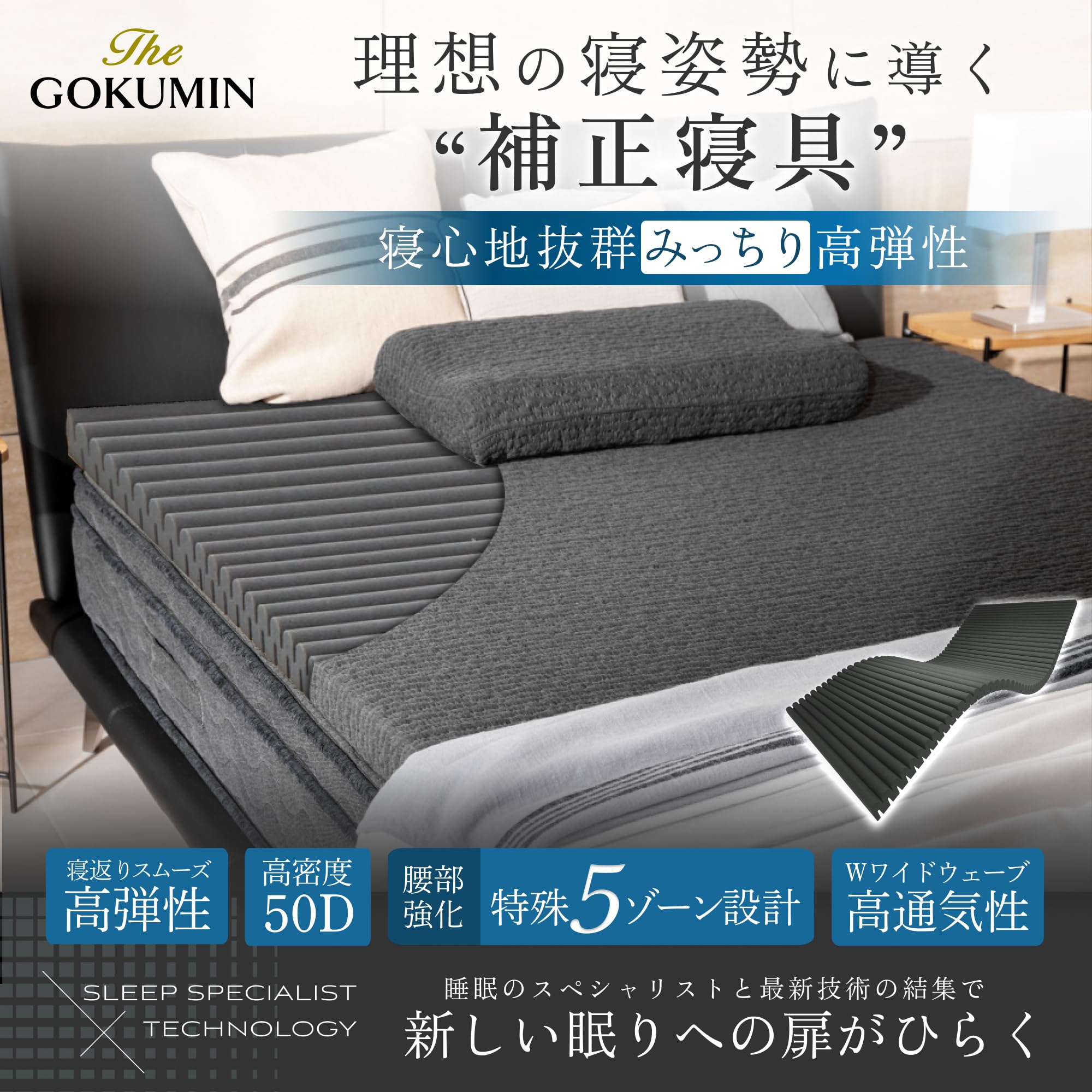 Amazon.co.jp: GOKUMIN マットレス 高反発 低反発 三つ折り 【反発力と