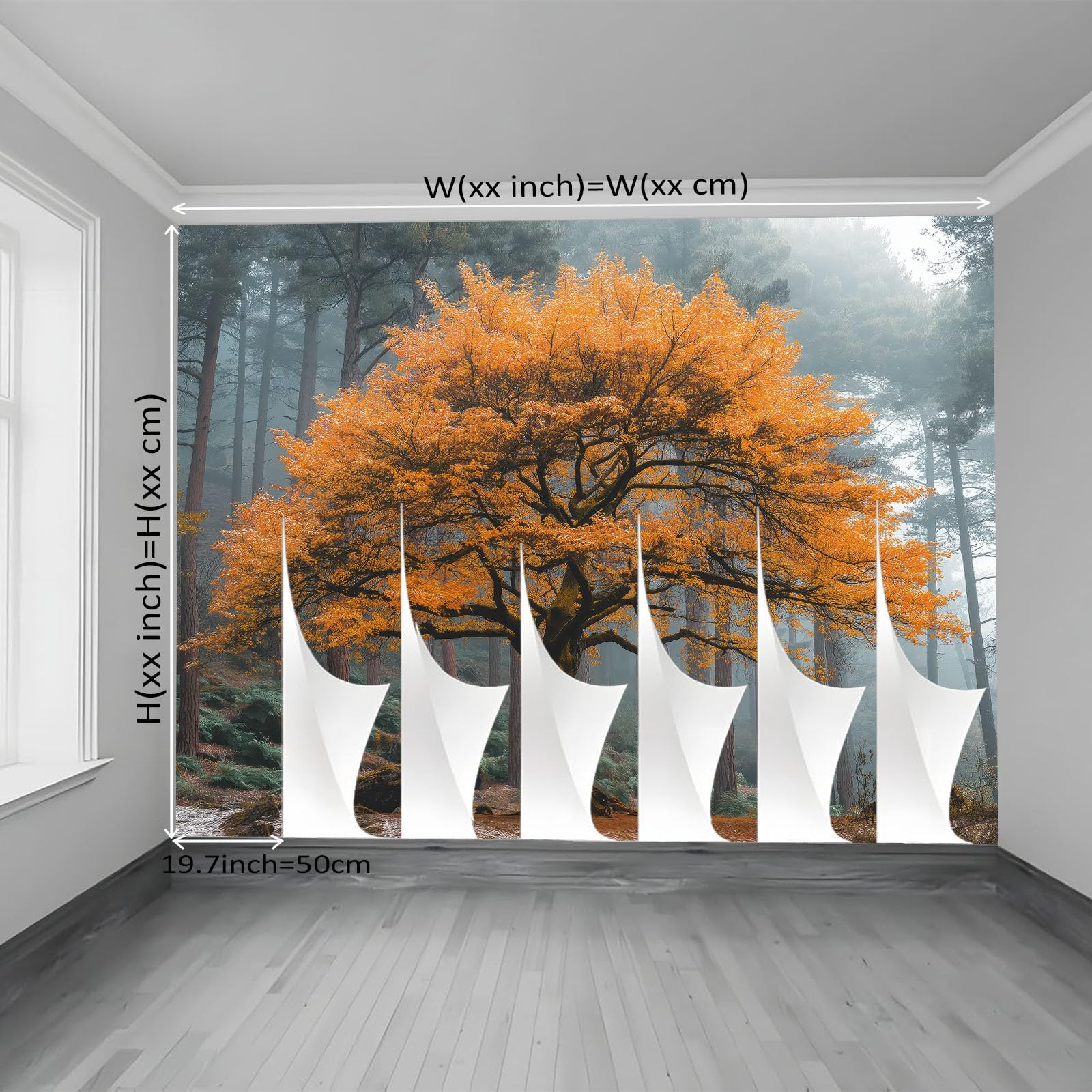 Verträumtes Landhaus Style Wandtapete, 400x280 cm (W x H)