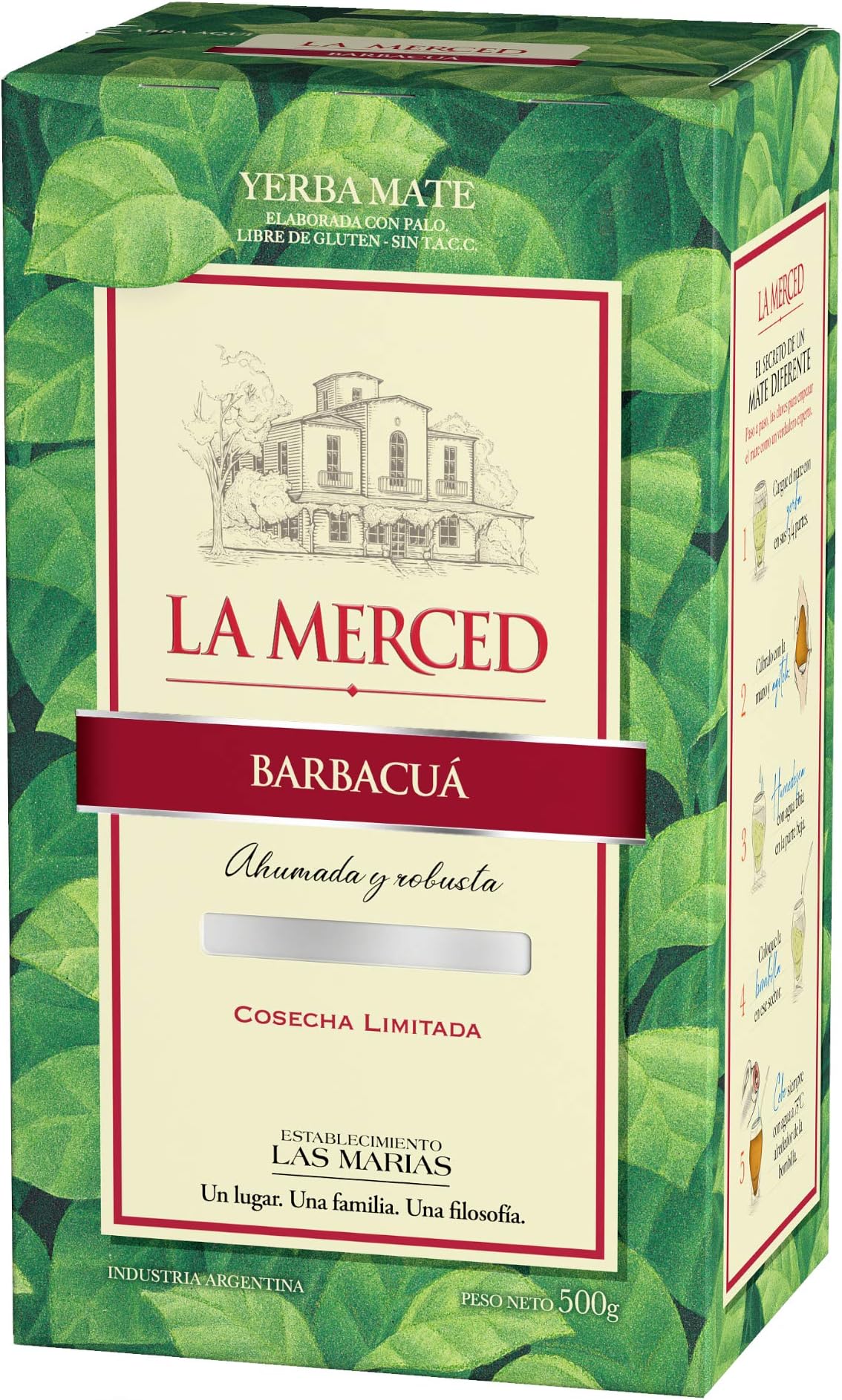 Kurupi LA MERCED Barbacua Cosecha Limitada Yerba Mate 500gr. - Gluten Free.