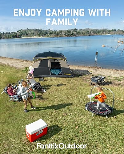 Miniatura 7 de FanttikOutdoor Tienda de campaña para 46810 personas, instalación instantánea en 60 segundos con lluvia y resistente al viento, portátil, con bolsa