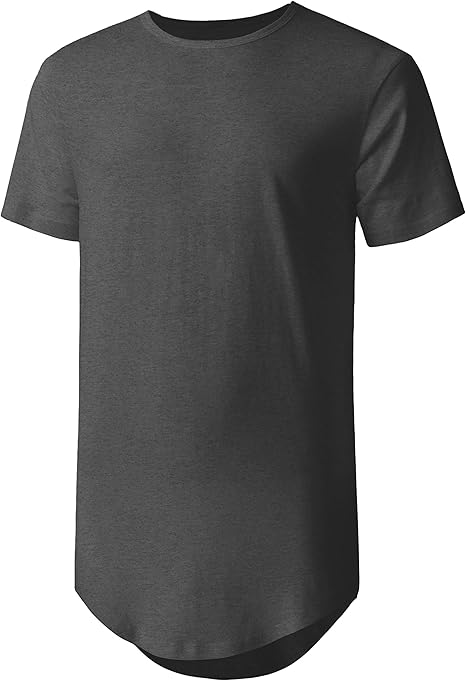 Longline black t shirt mens Clearance
