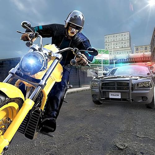 Bike Rider Gangsters Hard Time City Escape 3D Simulator Games 2023 : Cops Vs Robbers Extreme Bike Racing Survival Mission Games For Kids