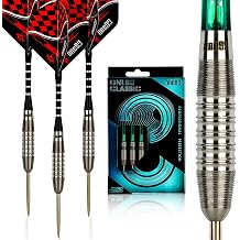 ONE80 90% VHD Steel Tip Tungsten Dart, Professional Barrel Style with Extra Flights, Shafts and Sharpener Gift Box Packaging