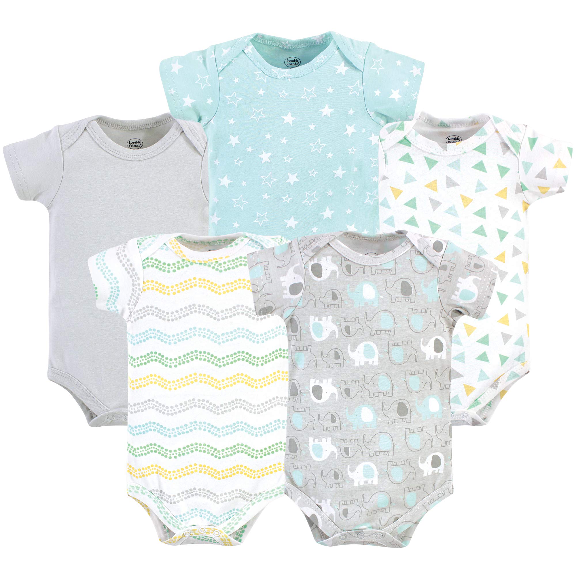 Luvable Friends Unisex Baby Cotton Bodysuits