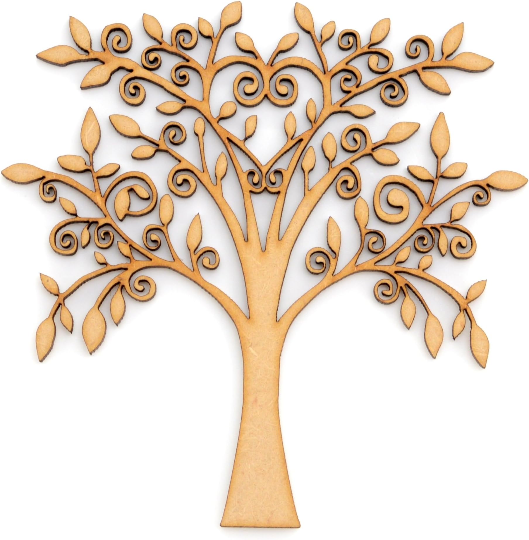 MDF Wooden Family Tree Shape, Leafy Tree Shape. MDF Leafy Tree - 4 Sizes Available (250mm)