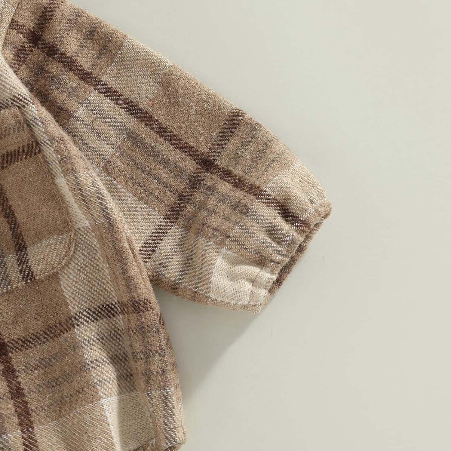 Baby Boy Plaid Shirt Romper Flannel Long Sleeve Oversized Tops Infant Button Down Fall Clothes - Image 5