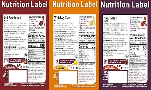 Miniatura 2 de Master of Mixes Mezcladores de cóctel hechos a mano para bourbon y whisky paquete listo para usar paquete de 3 sabores