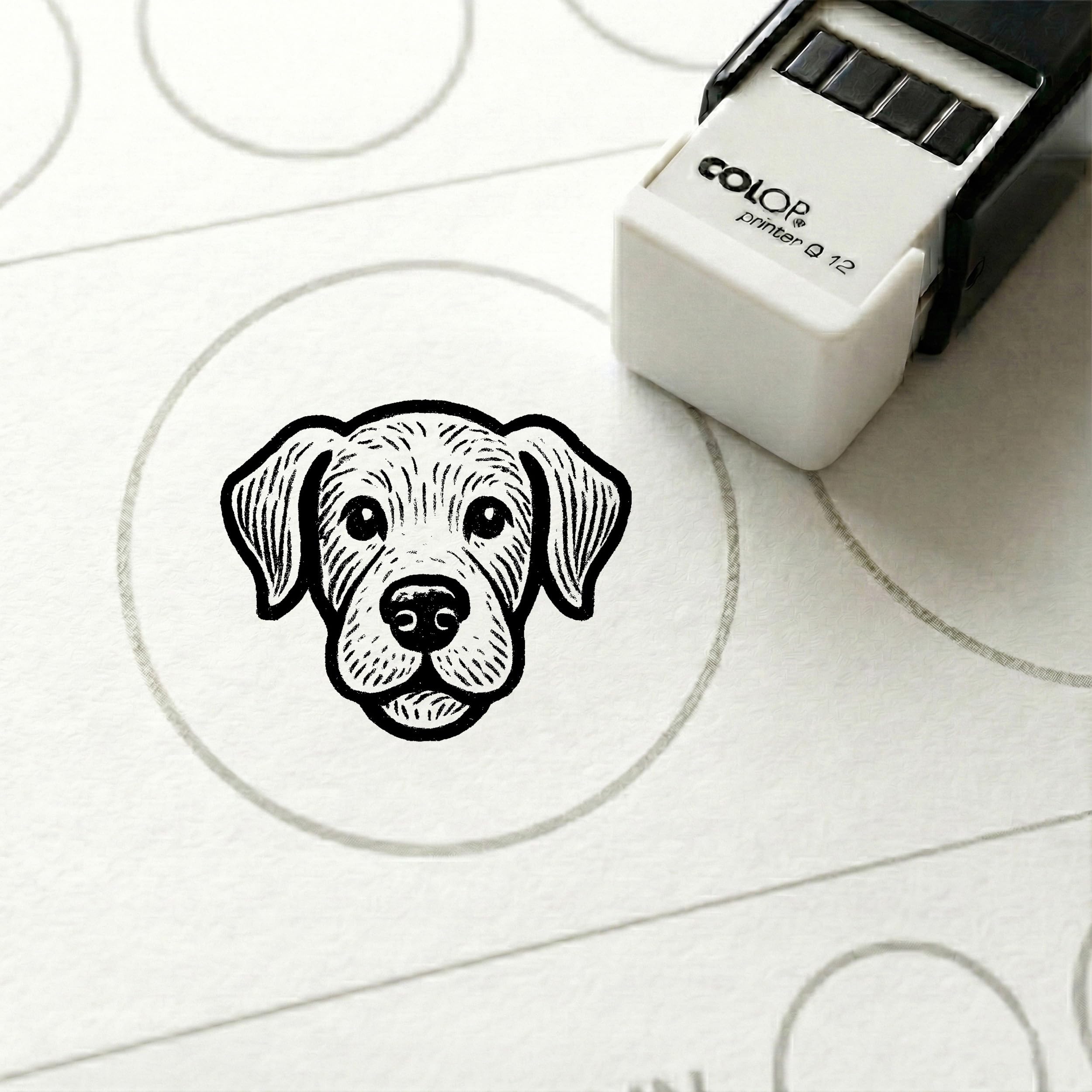 Dekolando Bonus Stamp Dog 10 x 10 mm - Bonus Card Stamp for Pet Boarding Dog Hotel Pet Sitter Pet Care - Stamp Bonus Card Customer Card Stamp Card