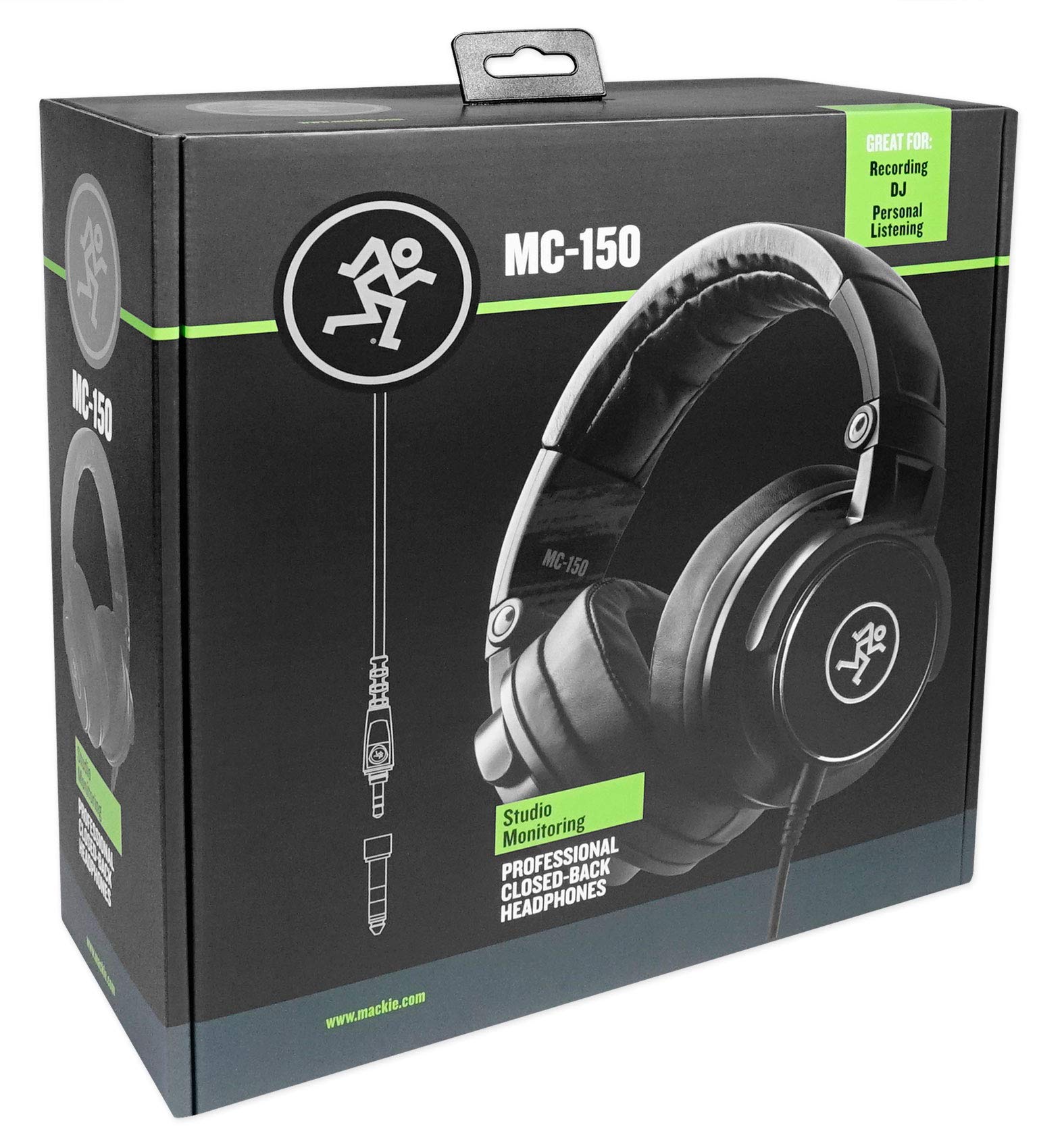 Mackie MC-150 - Casque professionnel circum-auriculaire fermé à transducteurs de 50 mm pour le monitoring en studio, les DJ, la création de contenu et l'écoute à domicile