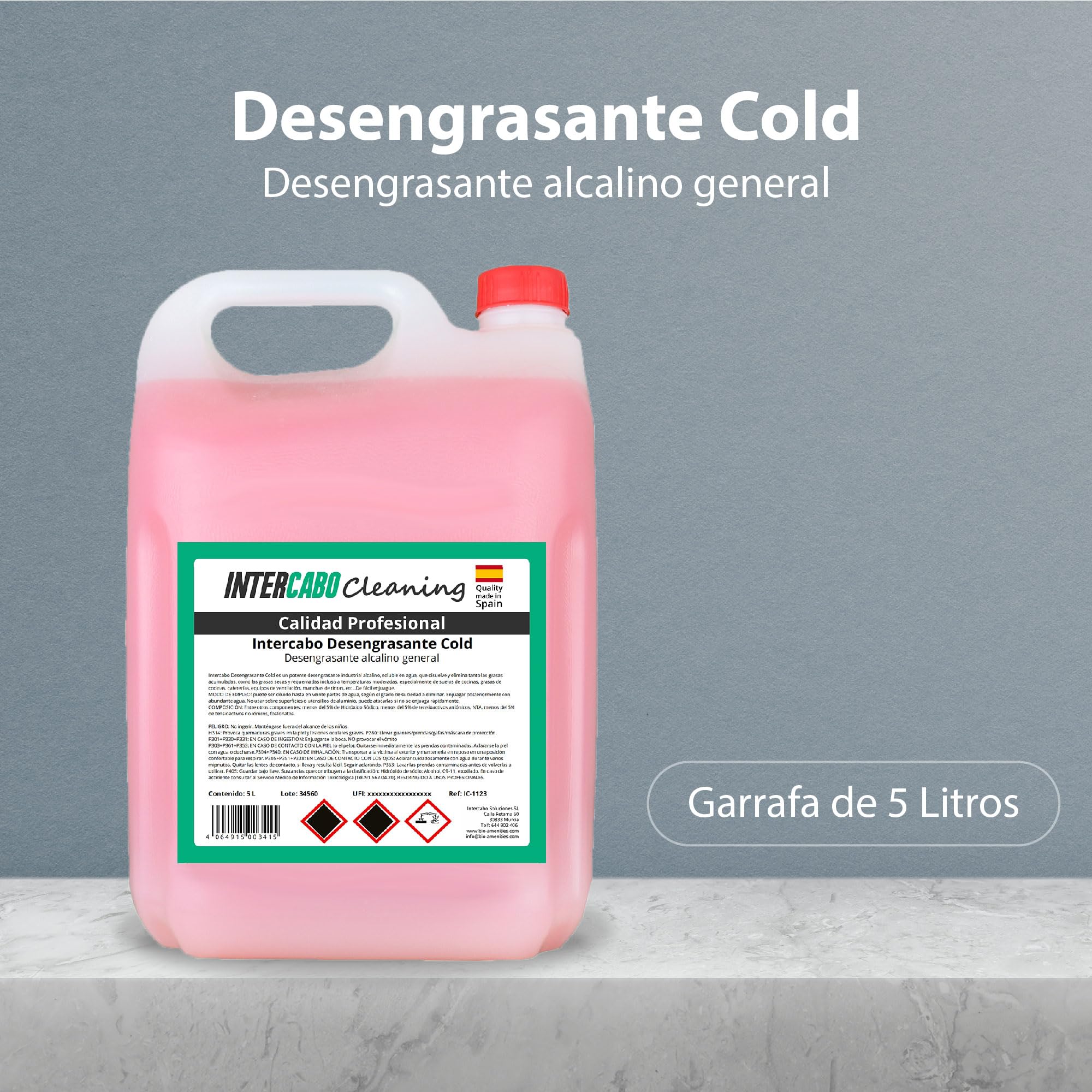 Sgrassatore Alcalino Professionale – 5 litri – Rimuove grasso ostinato da piani cottura, forni e superfici lavabili – Detergente concentrato per cucine industriali