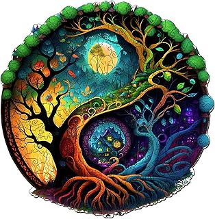 Foyucool Wooden Puzzles for Adults, Unique Puzzles for Adults, Irregular Animal Shaped Wooden Jigsaw Puzzles, Creative Bir...