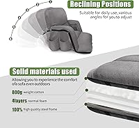 Vista 3 de Sillas de estadio plegables extra anchas con respaldo y cojín, diseño estilo sofá, 6 posiciones reclinables, asientos impermeables