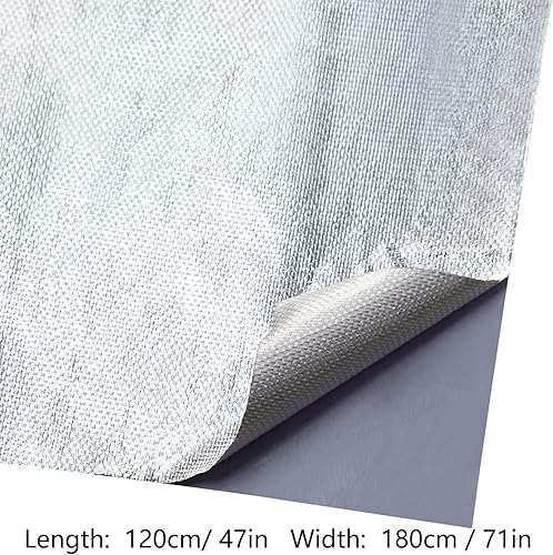 Miniatura 2 de BBTO Lámina reflectante de calor, con respaldo adhesivo de fibra de vidrio aluminizada, barrera de protección, material resistente al calor para