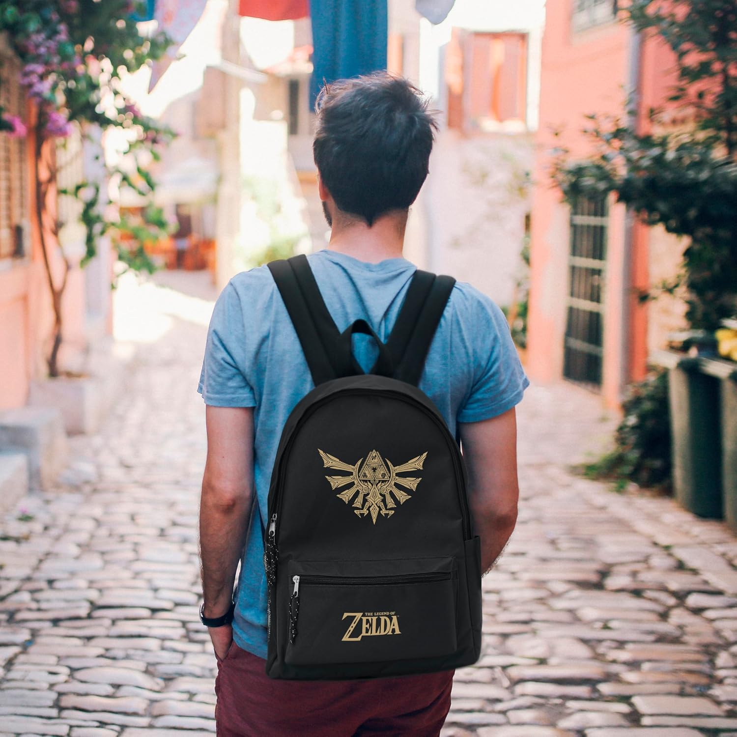 ABYSTYLE Legend of Zelda Hillian Backpack - Official Nintendo Product - Iconic Design - Gold Finish - Size 40cm