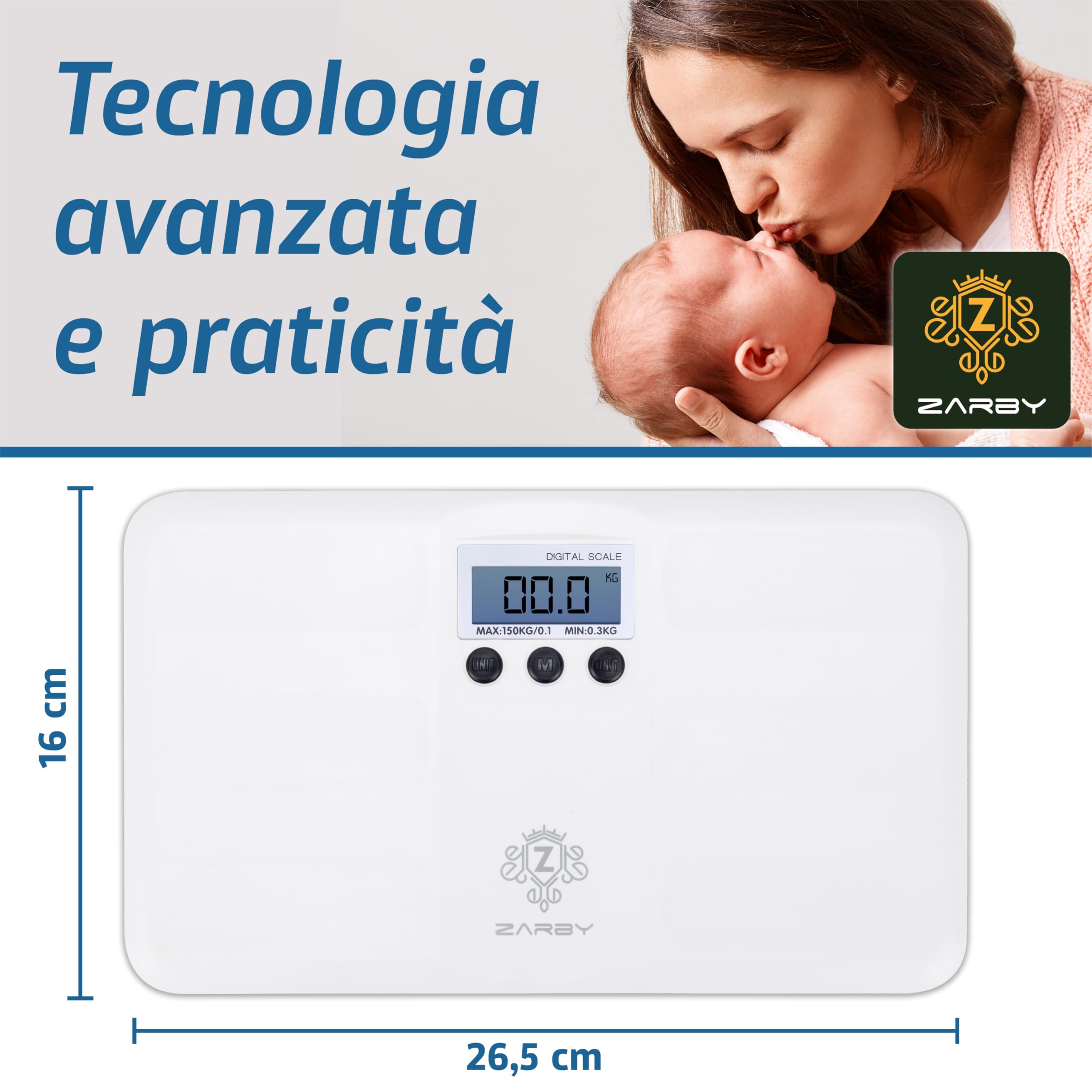 Bilancia Neonato – Precisione Professionale, Display Retroilluminato e Funzioni Intelligenti
