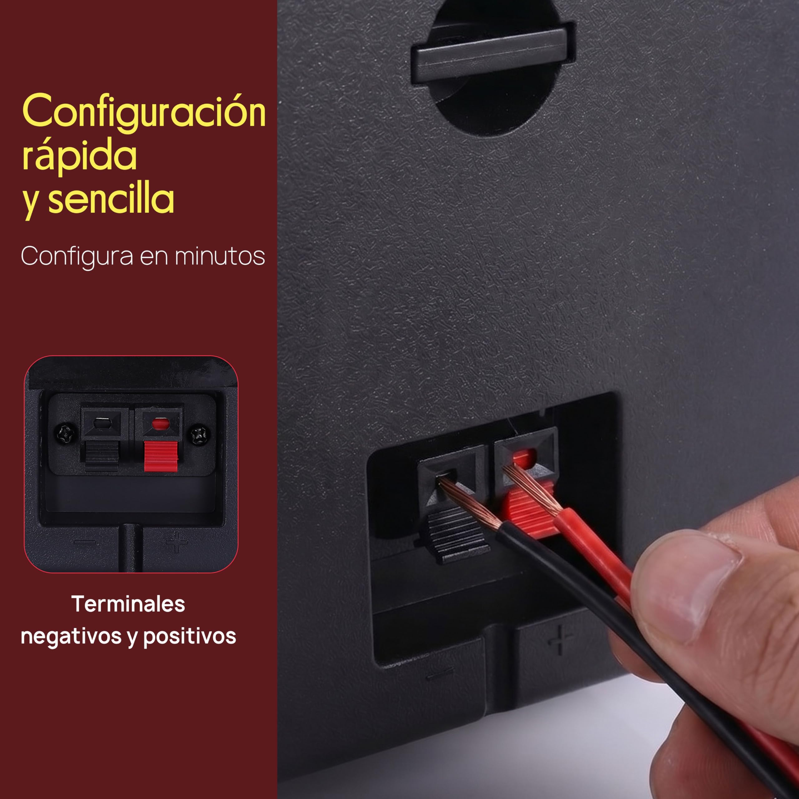 Pyle Altavoces satelite, Mini Cube, Estanteria, Pequeños, Pasivos, Estereo, Cine en casa