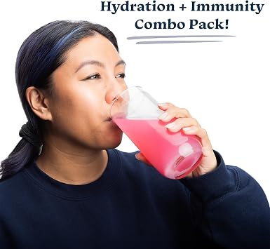 Drinklits Ginger-Lime Electrolyte Hydration & Strawberry Immunity Tablets (6) Tube Combo Pack | Great Taste Gluten Free Daily Use | 60 Servings (10 Tablets Per Tube)