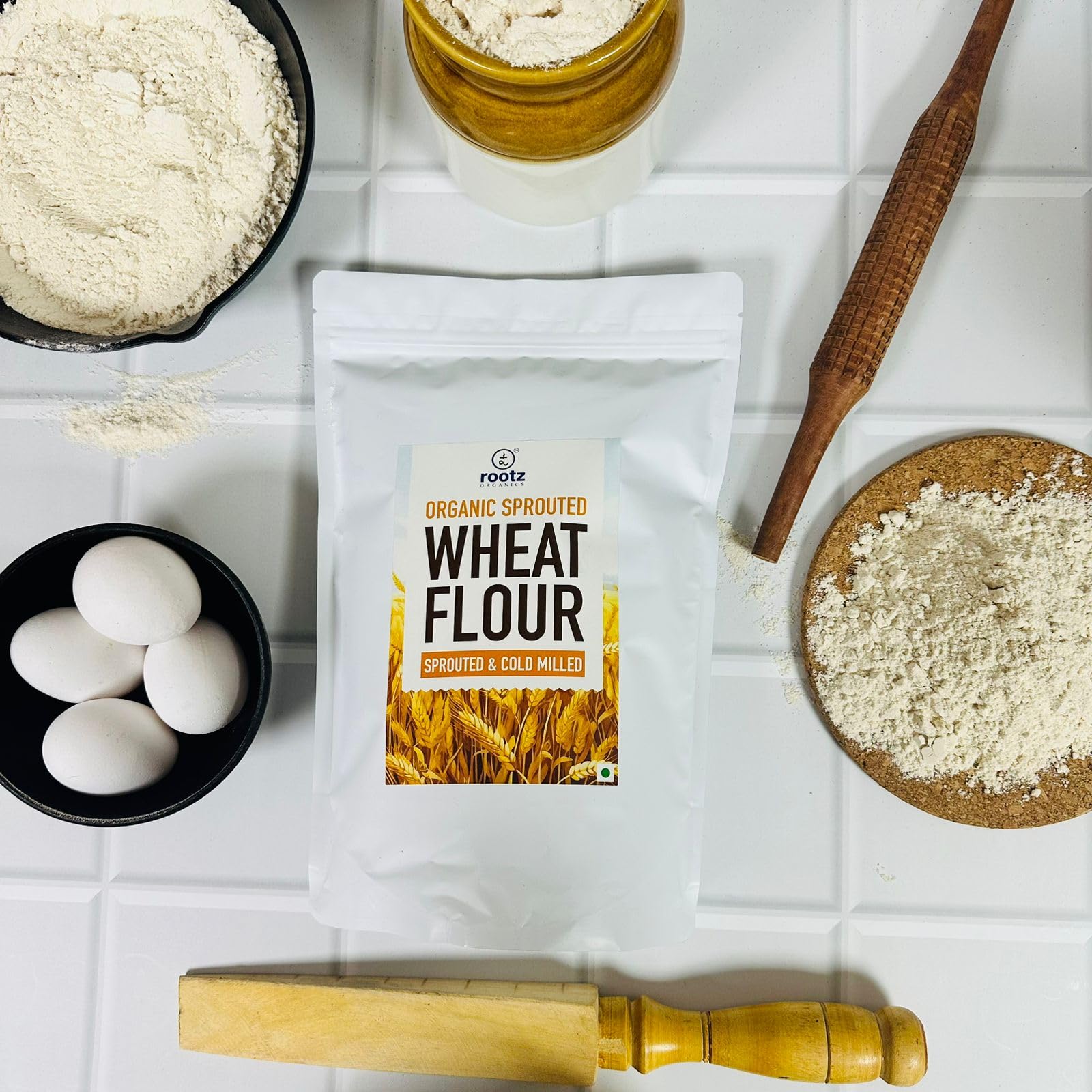 Rootz Organics Sprouted Wheat Atta/Flour | Nutrient-Rich Flour for Sourdough, Rotis, and More | Organic, High Protein & Fiber, Sugar Control, Easy Digestion | 100% Whole Wheat (Cold Milled & Stoneground) (2 KG) (B0D7RXK5FQ) Amazon Price History, Amazon Price Tracker