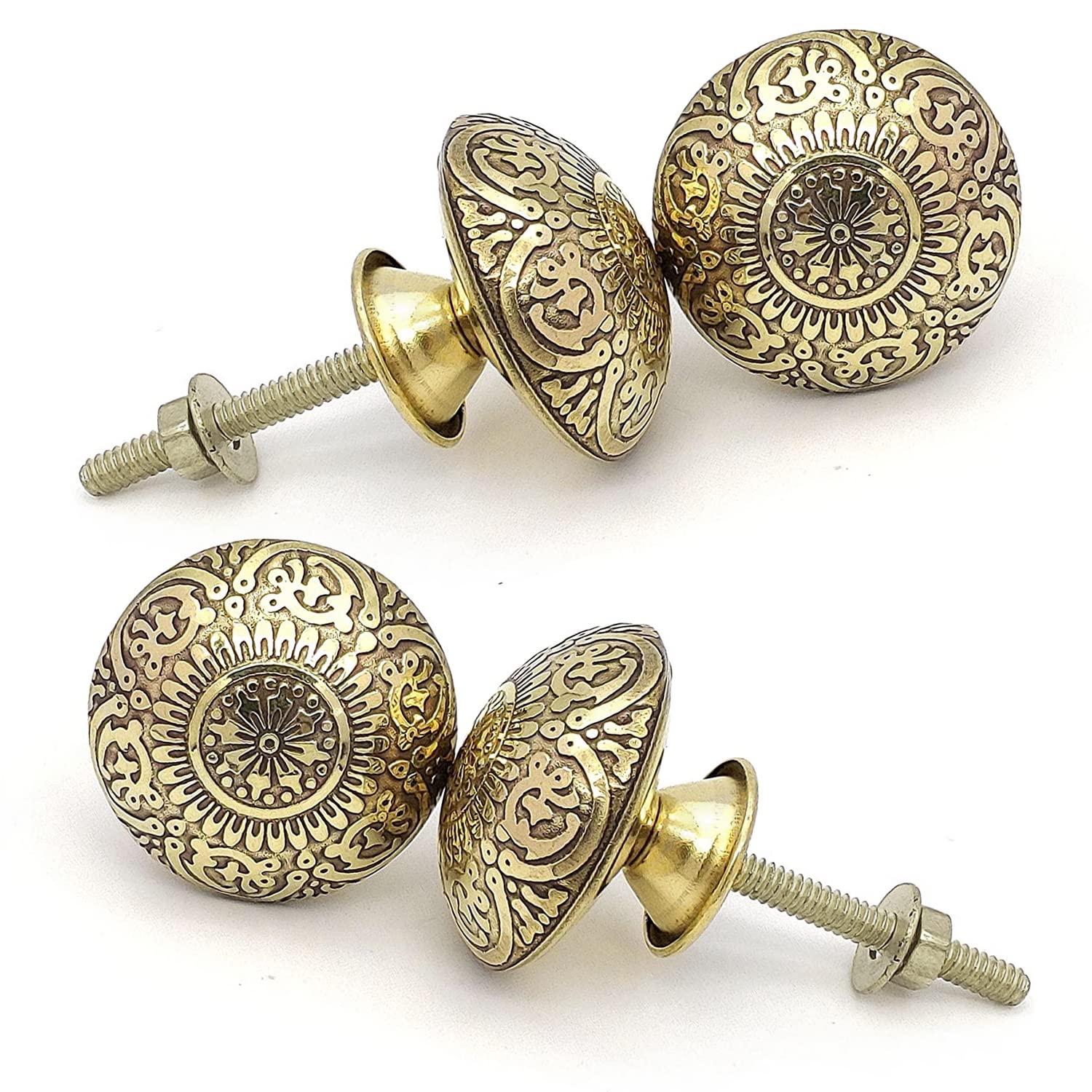 BnoSpace Handmade Gold Finished Classic Brass Door Knobs for Cabinets, Drawers, Wardrobes and Kitchen Cupboards - Set of 4 (38mm) (B0926LRC5T) Amazon Price History, Amazon Price Tracker
