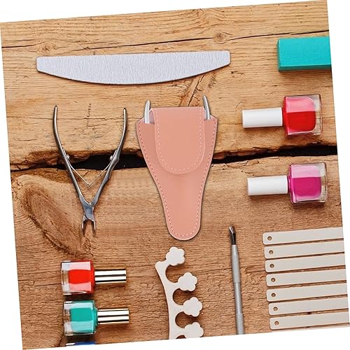 Miniatura 9 de Funda protectora para cortaúñas, protector de uñas, suministros de macramé de cuero, accesorios de ganchillo, pinzas de uñas, cutículas, tijeras de