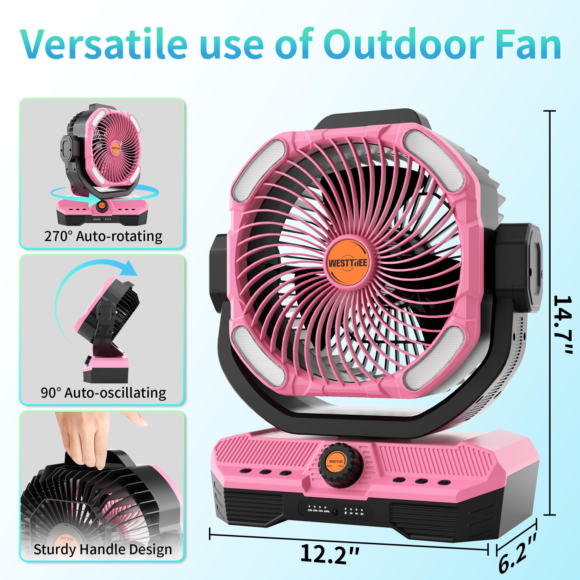 扇風機・サーキュレーター AIR CRAFT BATTERY,FAN UNIT Amazon.com: WESTTRE 45000mAH Battery Powered Fan Powerful Airflow
