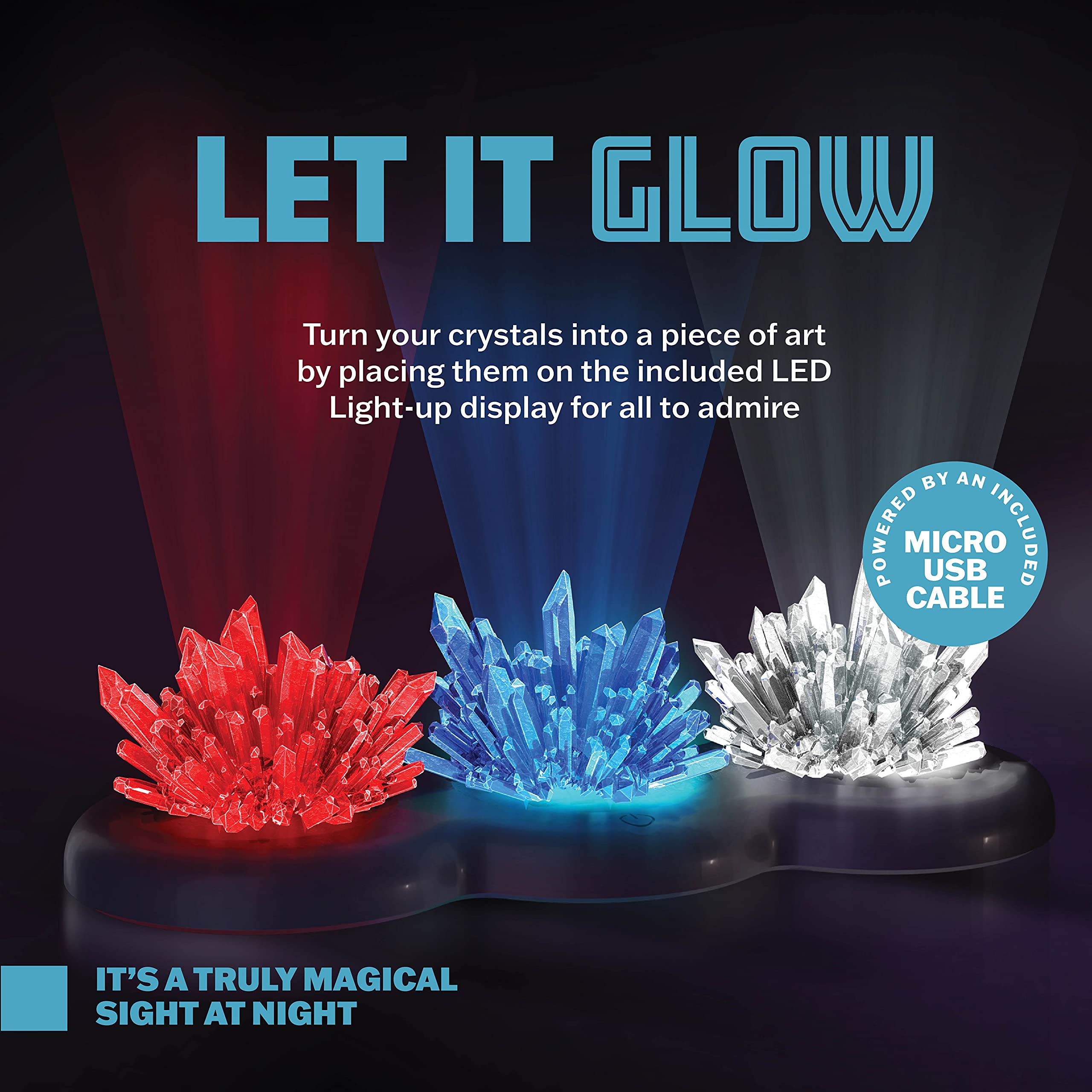 Light-up Crystal Growing Kit for Kids - Science Kits for Kids Age 8-12 - 6 7 8 9 10 Year Old Boy Birthday Gifts - Gifts for Girls - STEM Toys for 7 Year Old Boys, Experiment Crafts for Age 10-12 Years — Amazon image 4