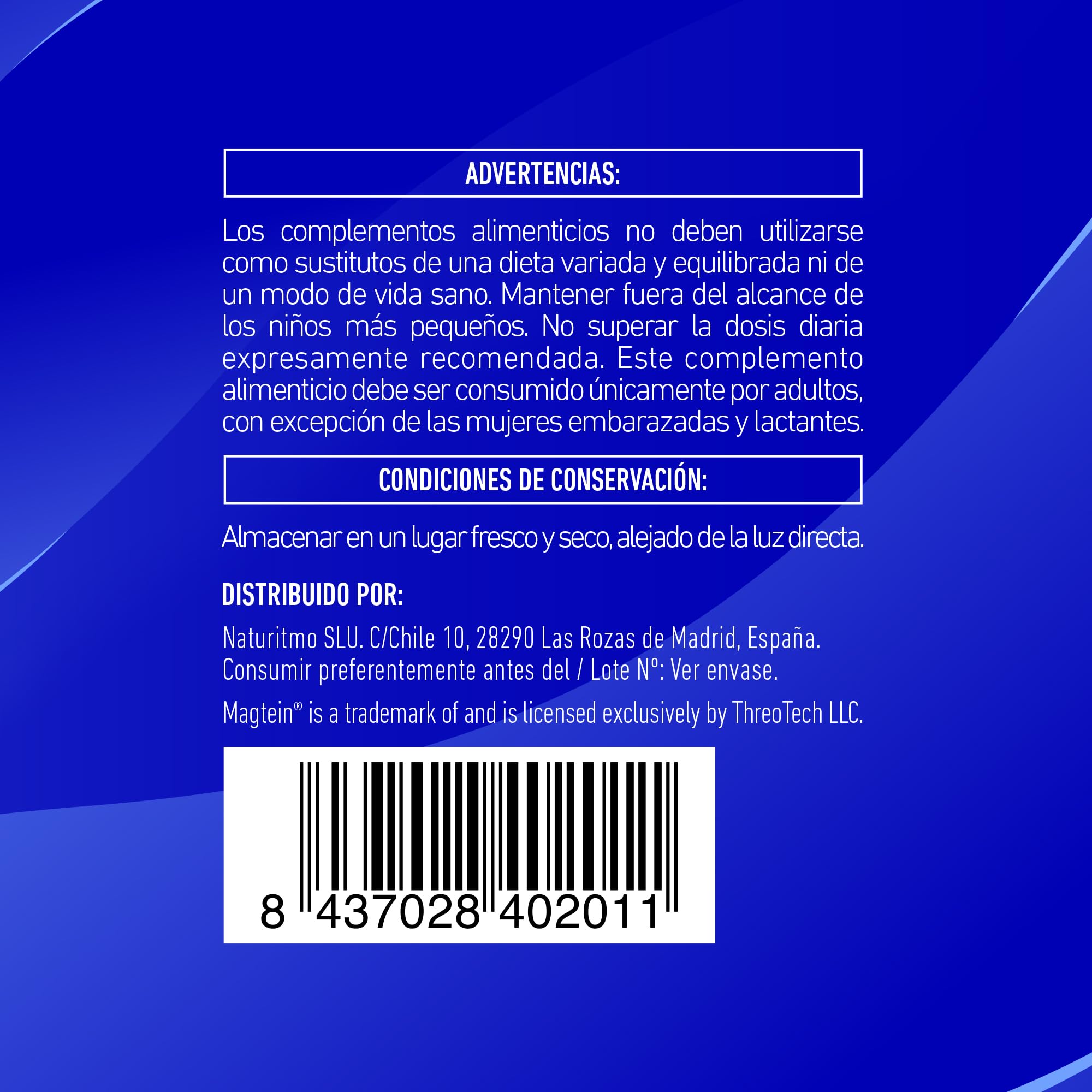 Treonato de Magnesio Magtein® 1500 mg, con Ashwagandha concentrada a 10 mg de Withanólidos e Inositol 900 mg – Fórmula para el bienestar mental y el equilibrio diario – 90 Cápsulas sin aditivos