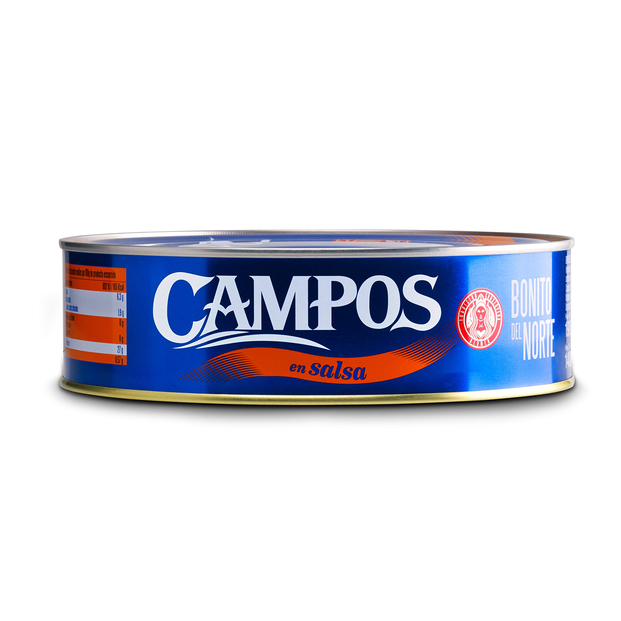Campos, Pandereta de Bonito del Norte de pesca certificada MSC en salsa - 1900 gr.