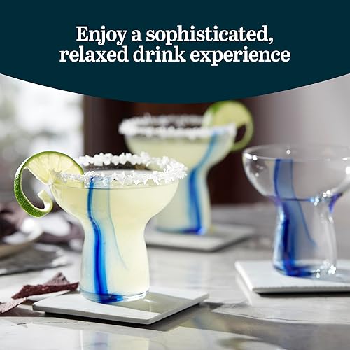 Miniatura 2 de Libbey Blue Ribbon - Juego de 6 vasos de Margarita sin tallo, cuenco poco profundo, ligero, juego de 6, para fiestas