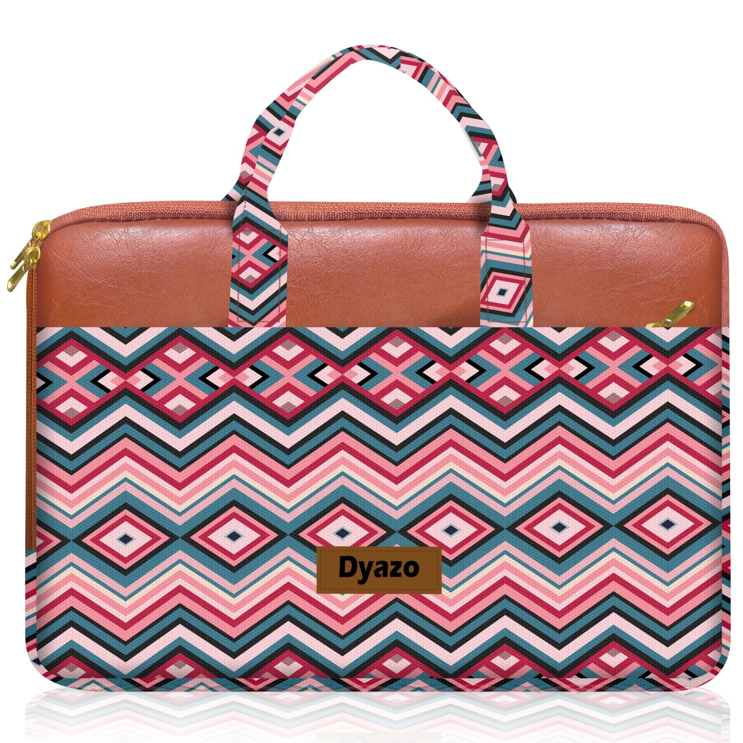 Dyazo 13 inch to 13.3 inch Laptop Bag for Woman | Jute & Vegan Leather Handcrafted | Office Handbags with Zipper Closure | Compatible for Dell, HP, MacBook, Lenovo, Asus, Acer and Other Noteook-image-21