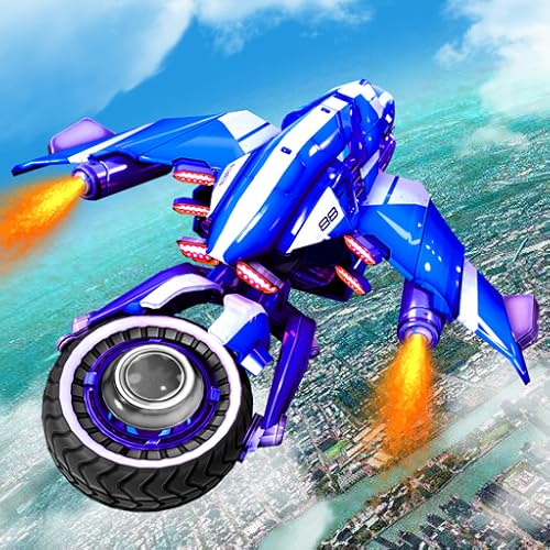 Flying US Police Bike Transform Robot Bike Games