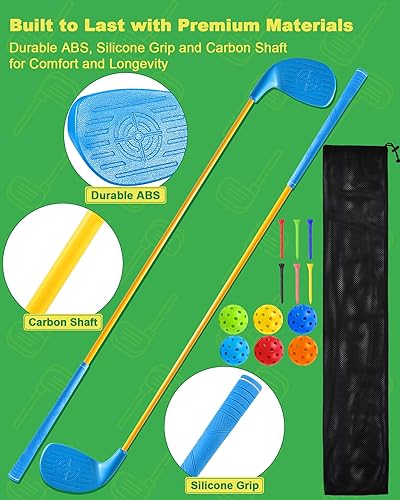 Miniatura 4 de HOTWIND Paquete de 2 palos de golf para patio trasero con cabezas de gran tamaño y eje de carbono ligero de 36 pulgadas para adultos para jugar al