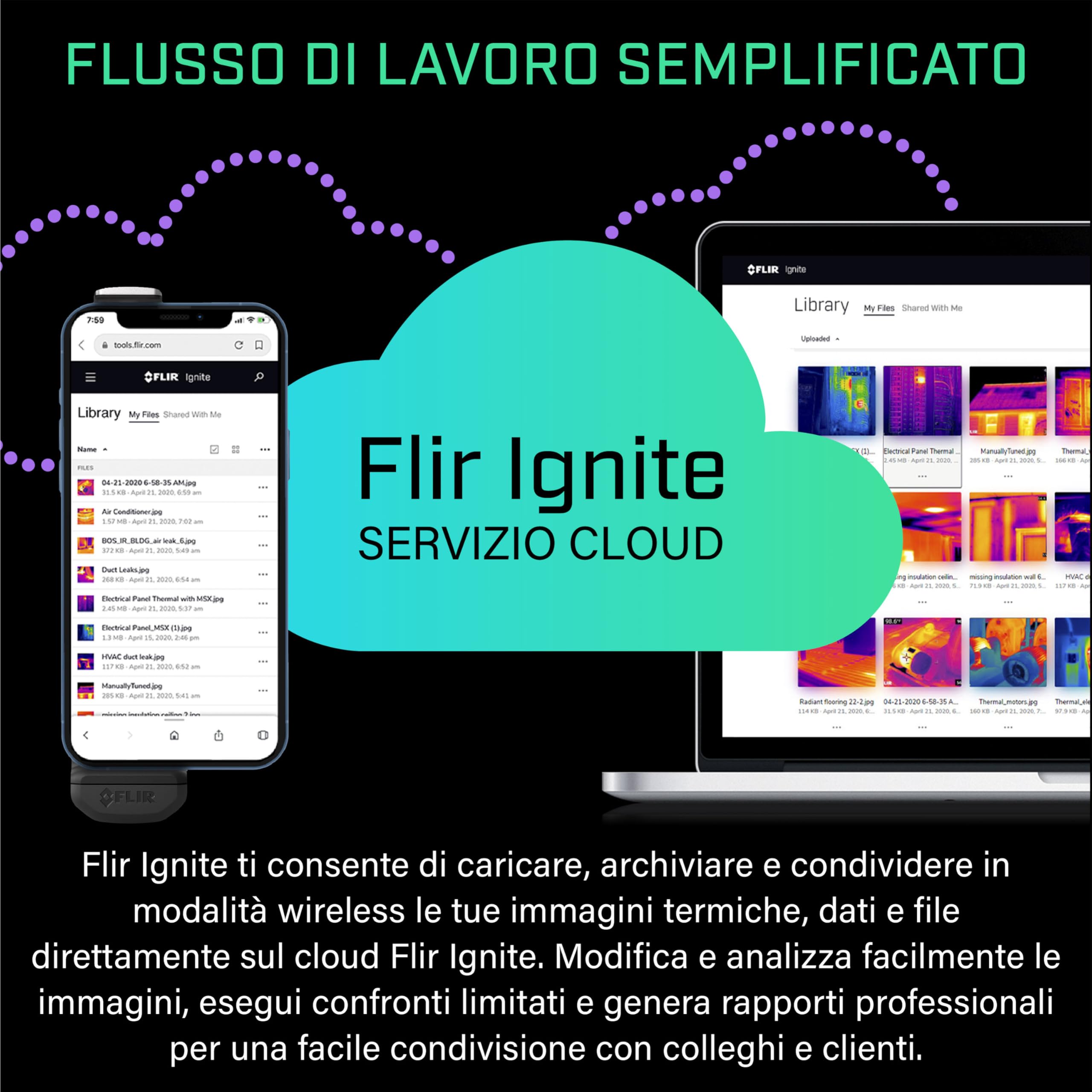 FLIR Edge Pro - Termocamera Wireless Bluetooth Per Smartphone, Compatibile Con Tutti I Dispositivi iOS E Android, Risoluzione Super 480x360 (IR Nativi 160x120)